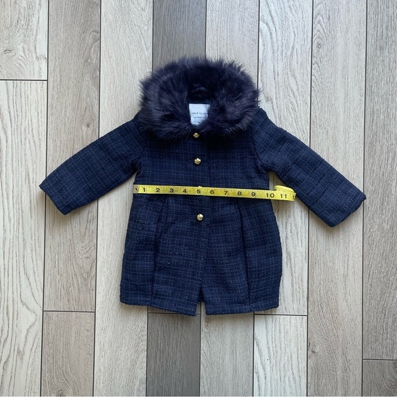 Janie and Jack Chic Faux Fur Collar Boucle Coat - Picture 7 of 10